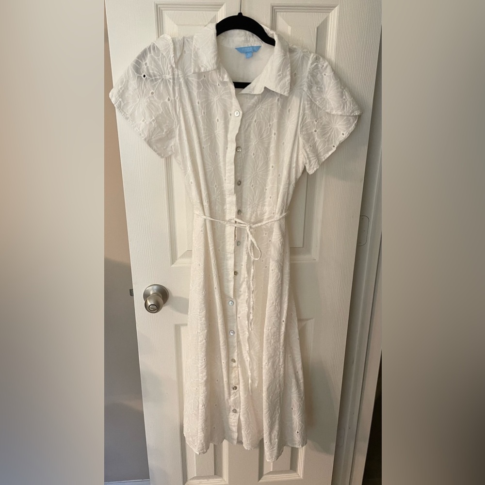 Draper James white eyelet dress